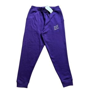 Peace Collective Mental Health Matters Purple Joggers NWT Size Medium